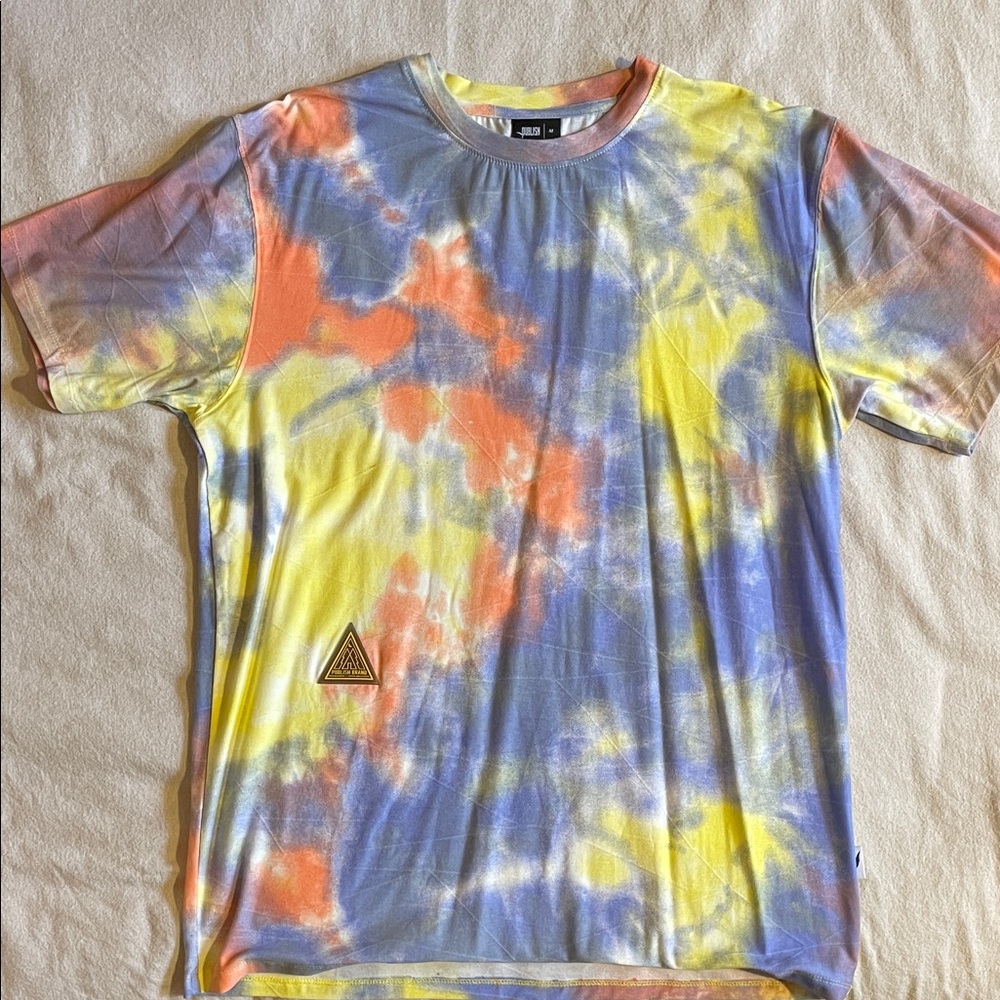 Publish Multicolor Tie-Dye Tee with Triangle Patch